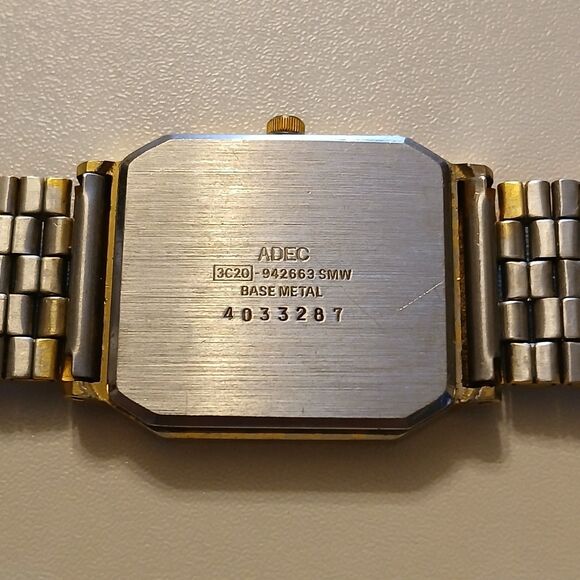Vintage ADEC Elegant Two-Toned Stainless Steel Quartz Watch 3C20 Japan Movt main image 9